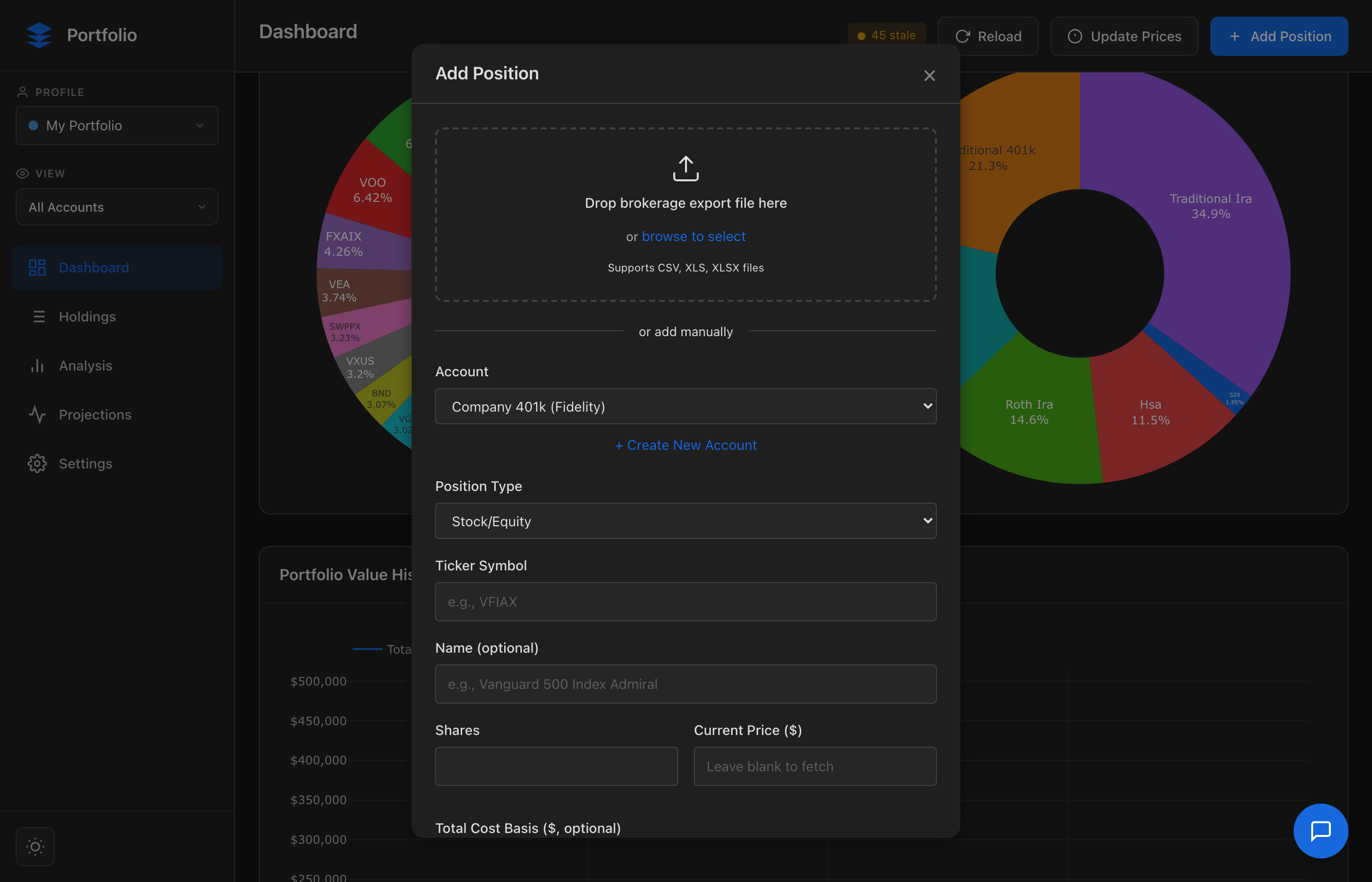 Finlity Dashboard